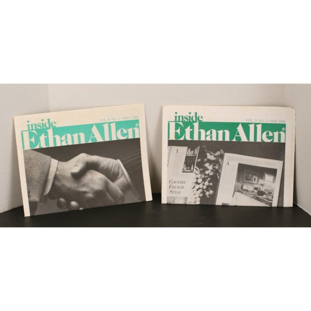 Inside Ethan Allen Magazine Lot 1989 1990 Interior Furniture Design Catalog VTG
